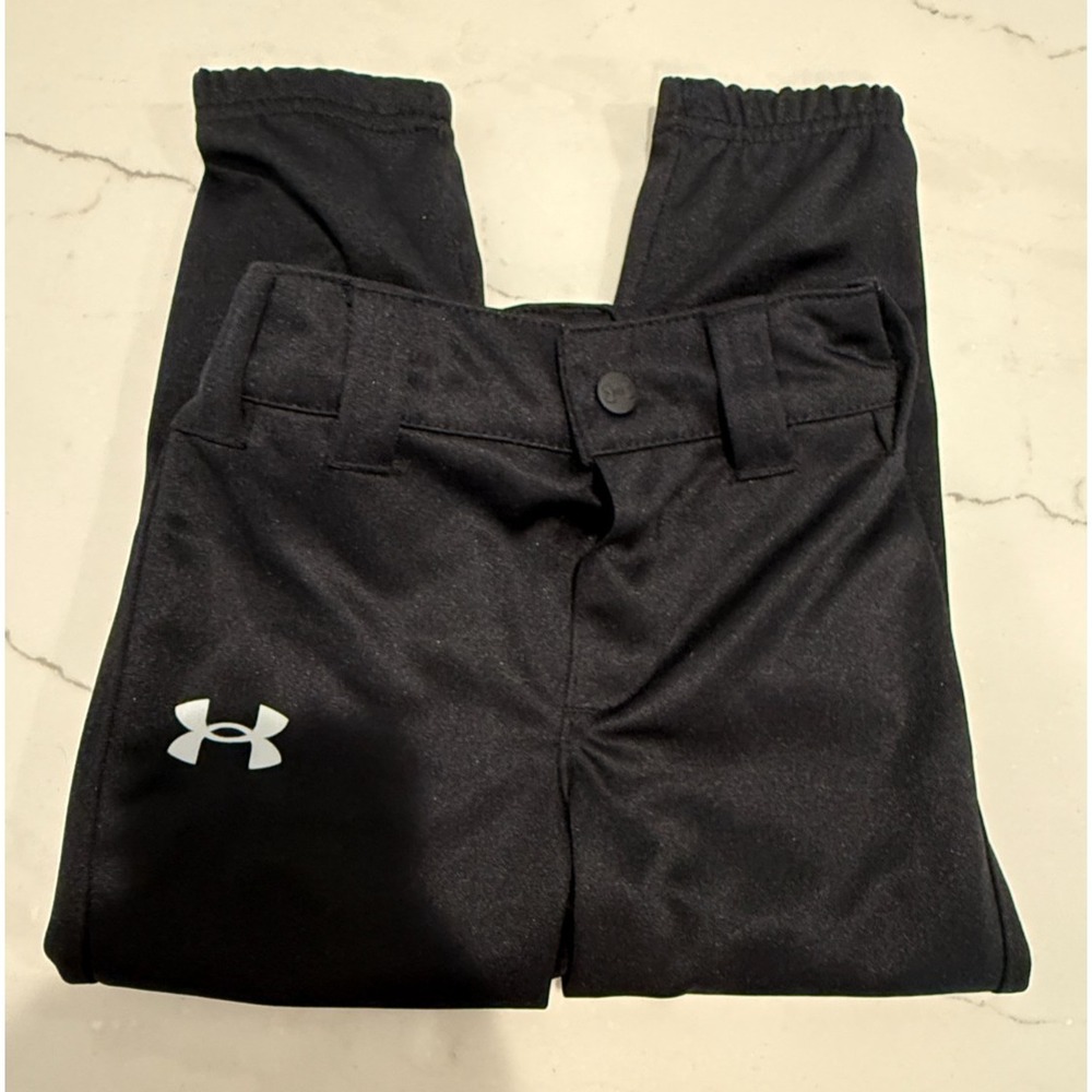 Youth Unisex Under Armour Size 4 21"-22" Baseball Full Length Pants Black